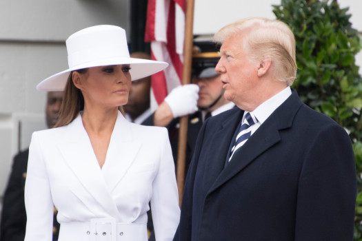 Donald and Melania Trump Share Another Awkward Hand-Holding Moment