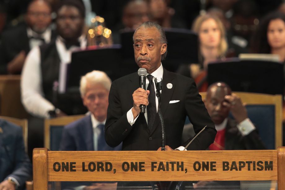 Al Sharpton Slams Donald Trump at Aretha’s Funeral for Saying she Worked for him