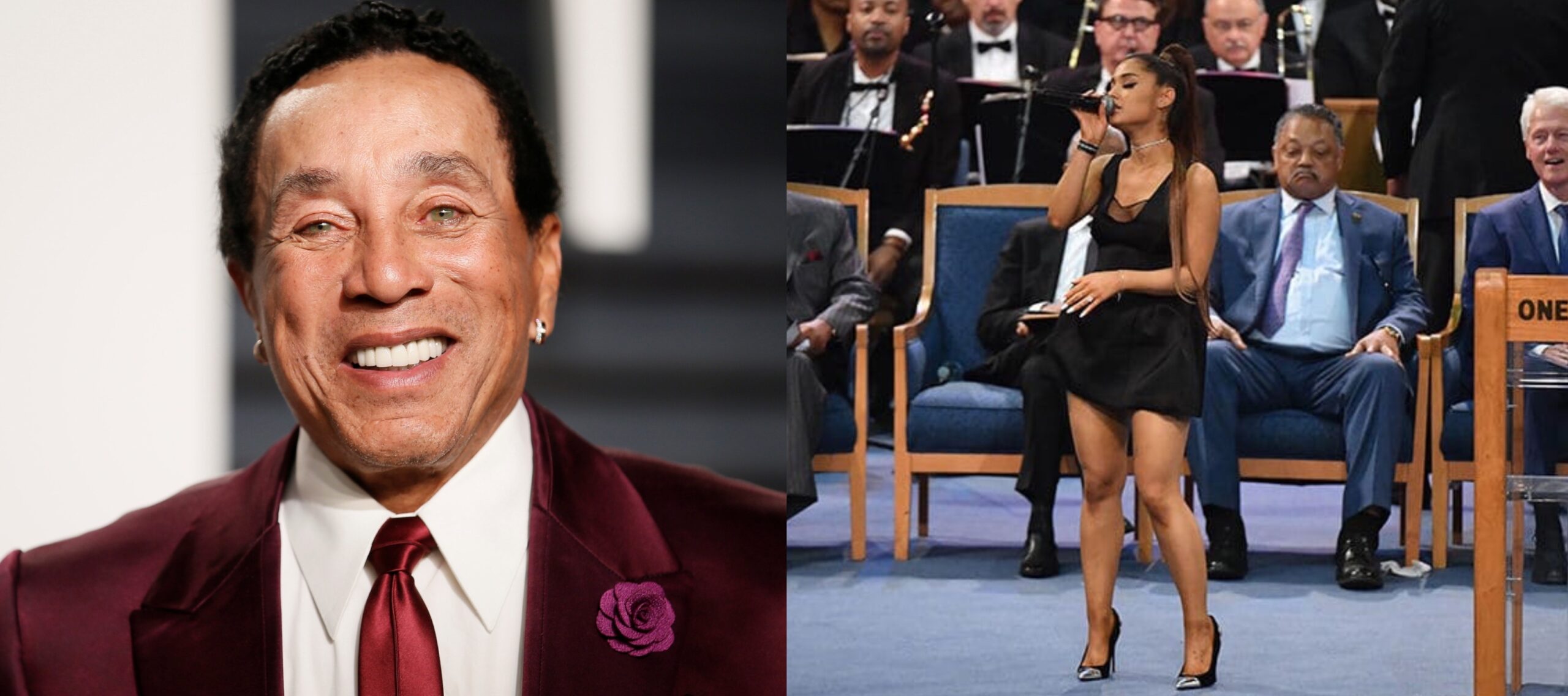 Smokey Robinson Agrees That Ariana Grande's Dress During Aretha Franklin's Funeral Was Inappropriate